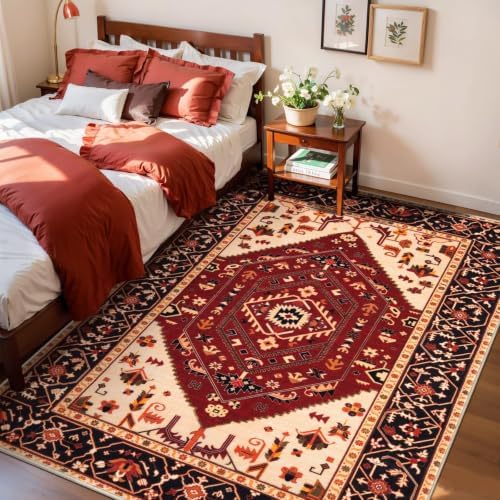 SERISSA 3x5 Washable Non Slip Boho Area Rug by SERISSAHomeDecorCollection