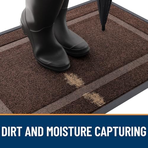 OLANLY Front Door Mat Outside 35x30, All-Season Heavy-Duty Rubber Doormat - Image 5