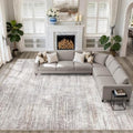 LOONGRUG 10x14 Area Rugs Washable Neutral Modern Living Room Rug Grey Tan by LOONGRUG