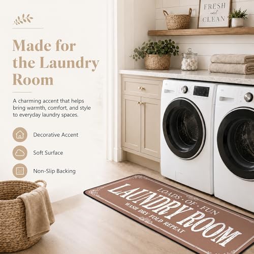 ROMAMIGO Laundry Room Rug Runner Non Slip Laundry Mats Mudroom Runner Farmhouse - Image 7
