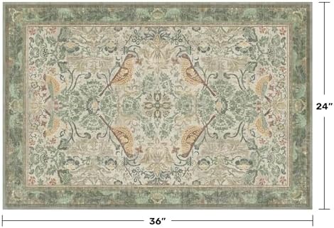 Sage Green Boho Bathroom Rugs - Image 2