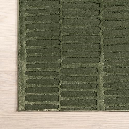 nuLOOM Kailani Green Geometric Washable Area Rug - Image 4