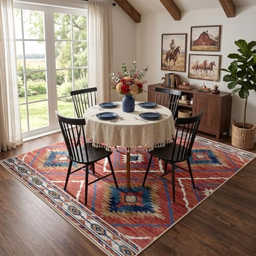 BESTSWEETIE 6ft-Square Washable Area Rug - Image 2