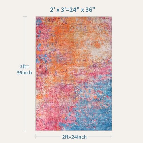 Tangsoo Abstract 2x3 Washable Rugs - Image 2