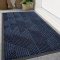 Smiry Front Door Mat Outside Entrance, Low Profile Rubber Doormat by Smiry