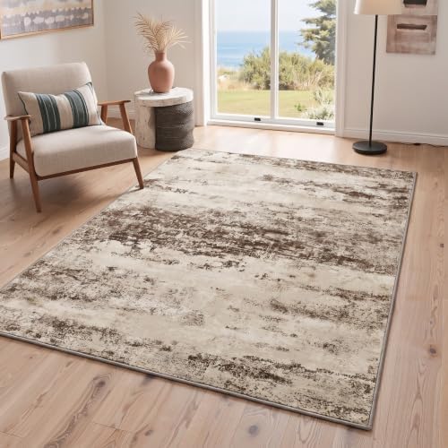 BEIMO 2x6 Antique Beige Abstract Runner Rug, Washable Non-Slip - Image 6