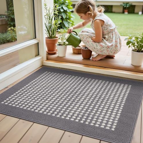 Ileading Indoor Door Mat 24" X 36" Absorbent Dog Muddy Paws Mat Low-Profile by Ileading