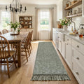 Collive Sage Green Kitchen Runner Rug by Collive