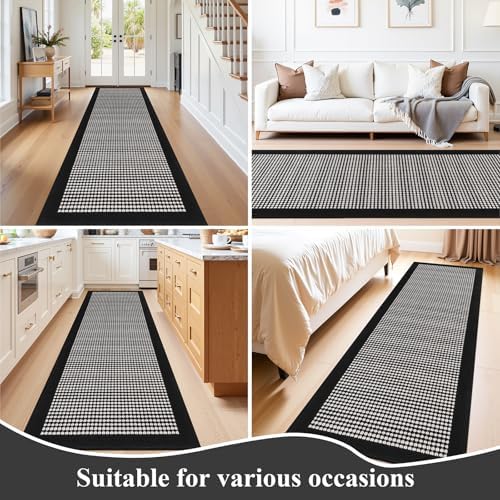 Ileading Hallway Runner Rug 2.6x10 ft, Washable Indoor Black Entryway Carpet - Image 7