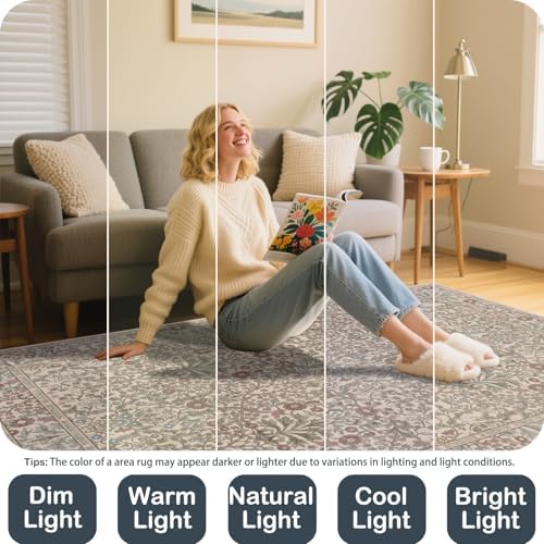 10x14 Area Rug for Living Room Washable Carpet - Image 5