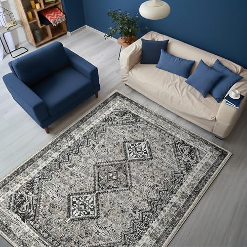 Keen Home Design Vintage Washable Entryway Rug, Non-Slip Low Pile - Image 4