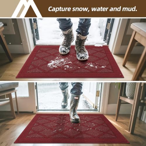 COSY HOMEER Non-Slip Door Mat 24"x36", Entryway Rugs Low Profile - Image 2