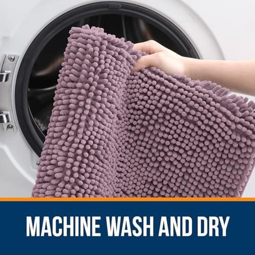 OLANLY Bathroom Runner Rugs 59x24, Extra Soft Absorbent Chenille Bath Rugs - Image 5