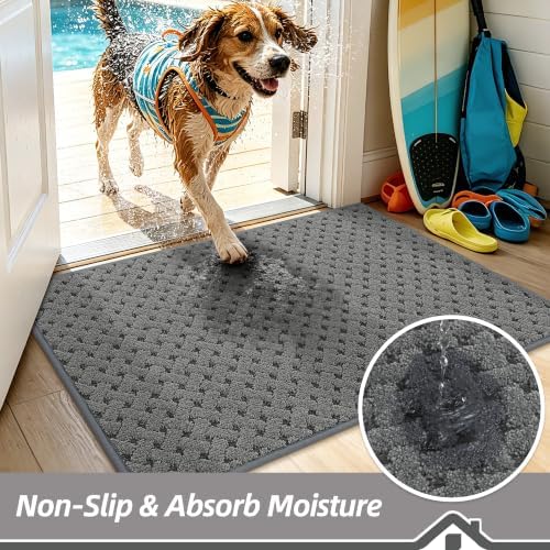 BEQHAUSE Dirt Trapper Door Mat Non-Slip Entryway Rugs - Image 3