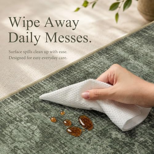 Washable Area Rug 6x9, Non-Slip Boho Carpet - Image 5