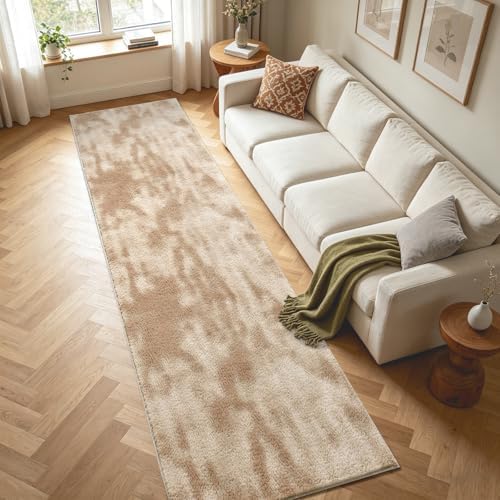 2x10 Tie-dye Beige Runner Rug Washable Non-Slip - Image 4