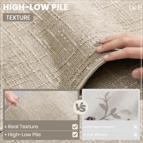 2x6 Runner Rug Non Slip, High-Low Pile Runners - Image 5