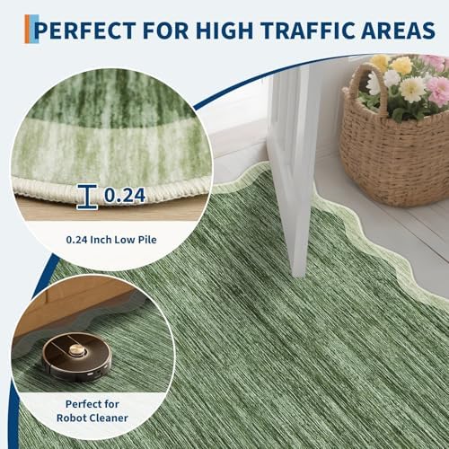 GarveeHome Scalloped Area Rug 4x6 - Image 7