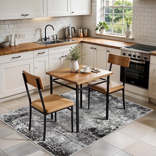 3x4 Washable Entryway Rug – Non-Slip Modern Abstract Small Area Rug - Image 5