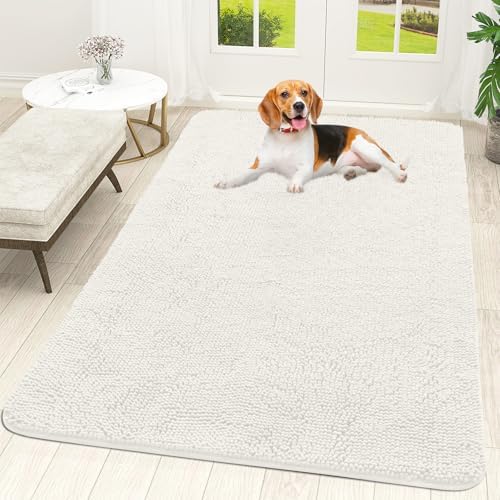 OLANLY Dog Door Mat for Muddy Paws 59x35, Super Absorbent Chenille Mud Mat by OLANLY