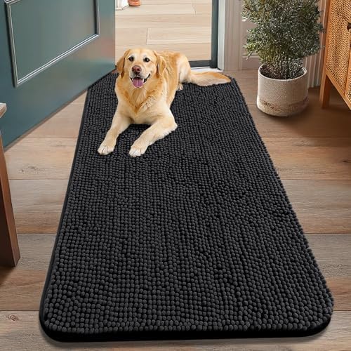 Smiry Dog Door Mat for Muddy Paws 48x30, Absorbs Moisture and Dirt Doormat by Smiry