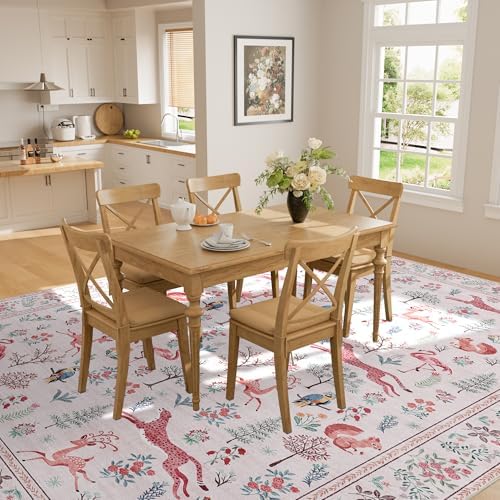 DUKINO 6x9 Area Rug, Washable Animal Living Room Rug Non Slip - Image 6