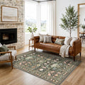 Washable 5x8 Living Room Area Rug: Vintage Water-Resistant Soft Rug by HYHAOYUNLAI