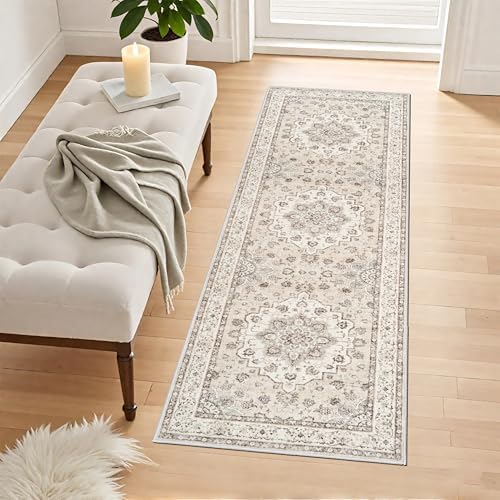 Washable Hallway 2x6 Runner Rugs: Oriental Non-Slip Kitchen Carpet Distressed by HYHAOYUNLAI