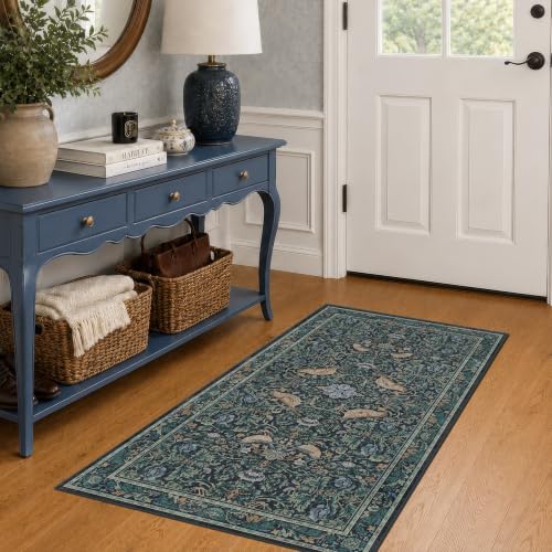 Hazo Haus Washable Floral Small 2x4 Thin Door Mats - Image 3