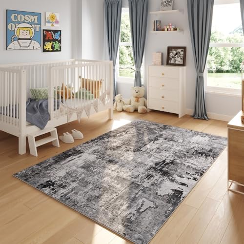 Rugcomf Large Living Room Rug 9x12 Washable Abstract - Image 4