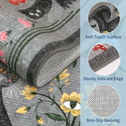 GarveeHome 2x6 Cat Washable Runner Rug - Image 5