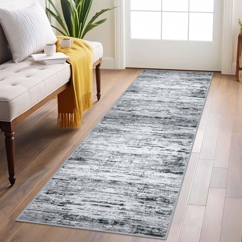 Lansny Abstract Washable 2x6 Runner Rug Non Slip Runners by lansny