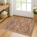 KILOCOCO Entryway Rug 2x3 Washable Rug Door Mat Indoor, Mocha Brown by Kilococo