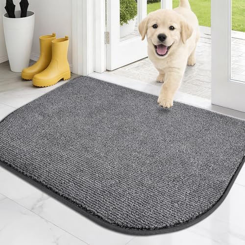 PURRUGS Dirt Trapping Door Mat, Heathered Grey by PURRUGS
