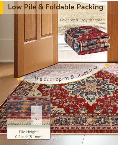 RELEANY Washable Area Rug, Runner 2'x6' - Image 5