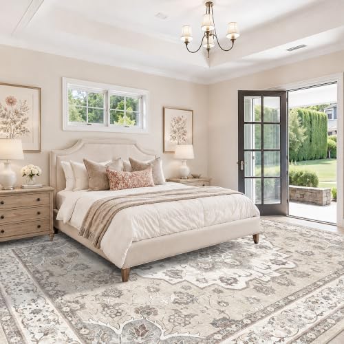 Washable Large 12x14 Area Rug: Farmhouse Rugs - Image 2
