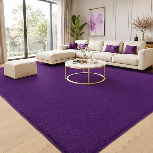 Purple Area Rugs for Living Room Thick Memory Foam Rugs Non-Slip Rug 4x6Ft - Image 3