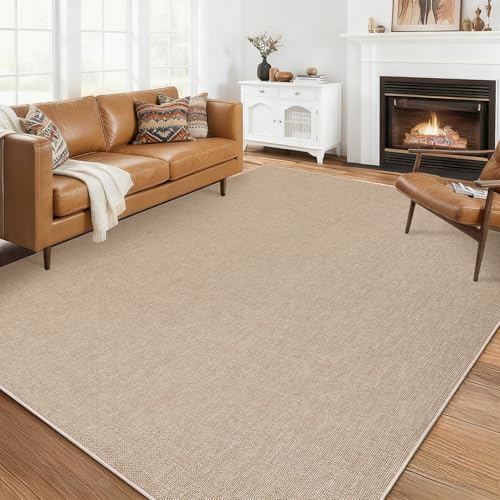 Garvee Large Washable Rug 9x12 Modern Solid Rugs - Image 2