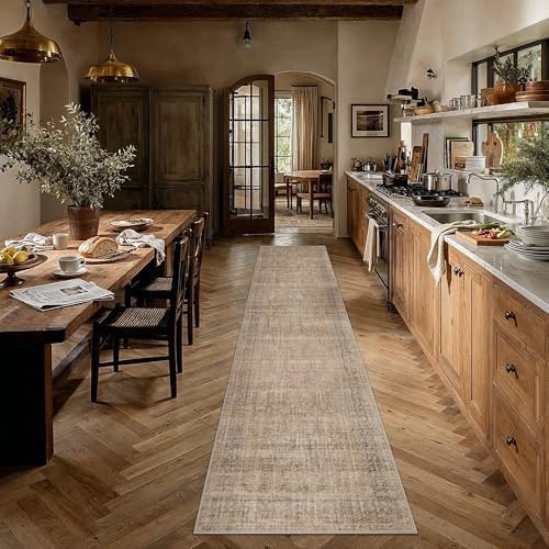 HUGEAR Brown 3x10 Neutral Runner Rugs - Image 2