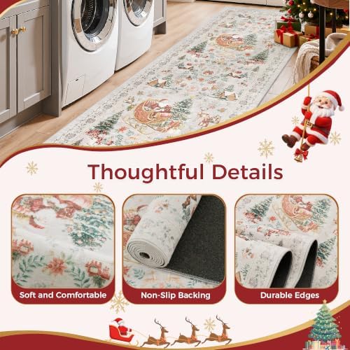 Christmas Kitchen Rugs Runner Rug 2x8 Runners - Image 4