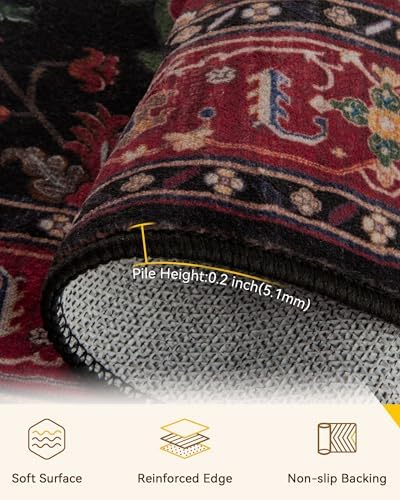 RELEANY Washable Area Rug, Runner 2'6"x5' - Image 3