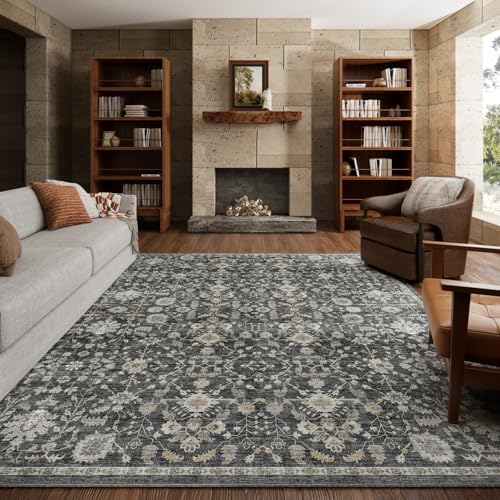 Machine Washable Rugs for Living Room: 6x9 Area Rugs for Bedroom by NoiFamo
