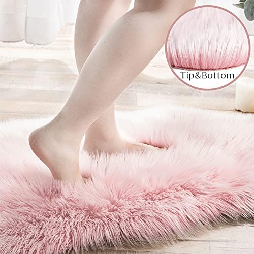 Ashler faux fur rug, Fluffy Shaggy Area Rug Ultra Soft 3 x 5 Feet Rectangle Fur - Image 4