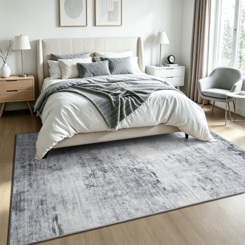 Toneed Washable 5x7 Grey Area Rug - Image 4