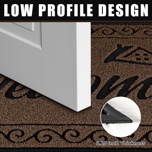 Yimobra Welcome Mat Outdoor Indoor, Waterproof Heavy Duty Front Door Mat - Image 5