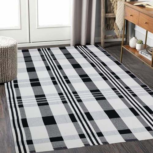 Fall Décor Plaid Rug, Layering Rug - Image 5