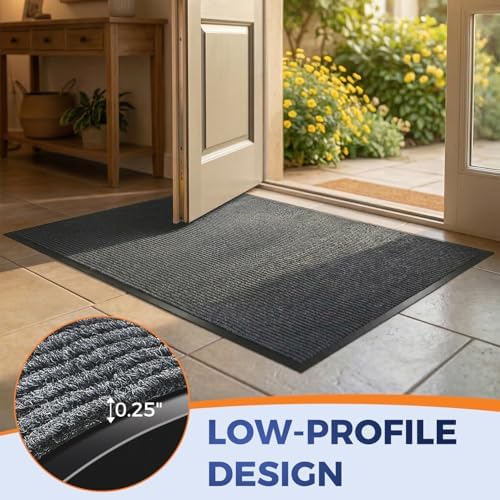Commercial Floor Mat, 4 x 6 FT Extra Large Door Mat, Indoor/Outdoor Entrance Mat - Image 5