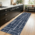 Non Slip Hallway Runner Rug 2x10, Washable Long Rug, Woven Thin Low Pile Carpet by TTelephant