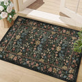 DUKINO 2x3 Entryway Rug, Washable Vintage Floral Area Rug by DUKINO