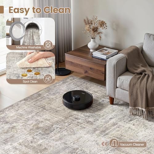 cotiled 10x12 Area Rug for Living Room, Abstract Washable Carpet - Image 2